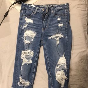 American Eagle Super Stretch Ripped Jeans
